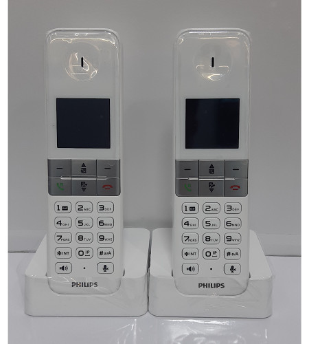 تلفن بیسیم دو گوشی فیلیپس اورجینال مدل دی 45