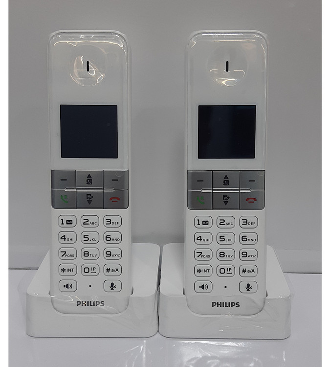 تلفن بیسیم دو گوشی فیلیپس اورجینال مدل دی 45
