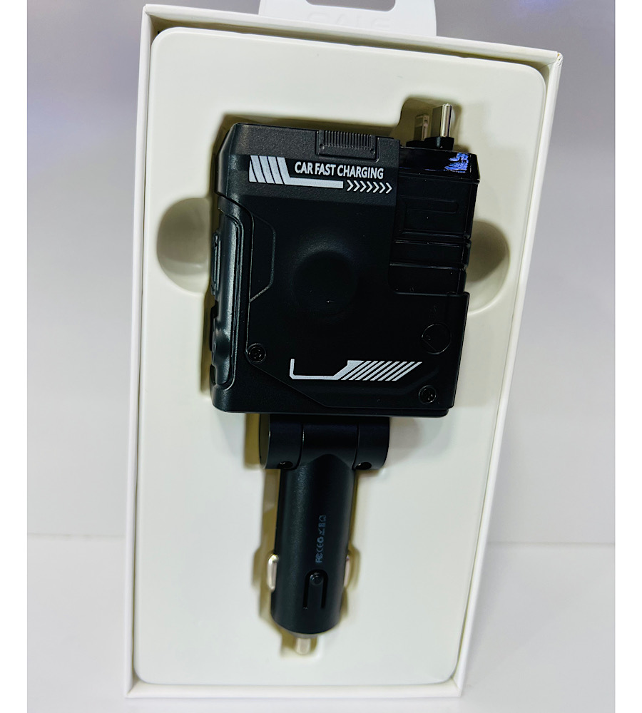 خرید وقیمت شارژر فندکی ۳۰ وات OALE مدل i car4 باسیمهای جمع شونده