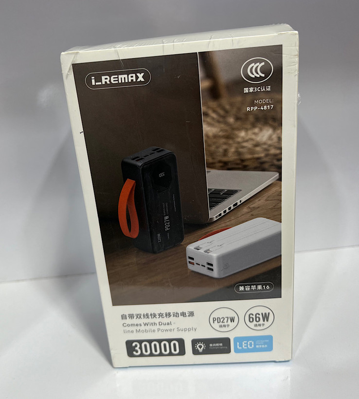 پاوربانک ۳۰هزار میلی آمپر ریمکس مدل rpp 4817