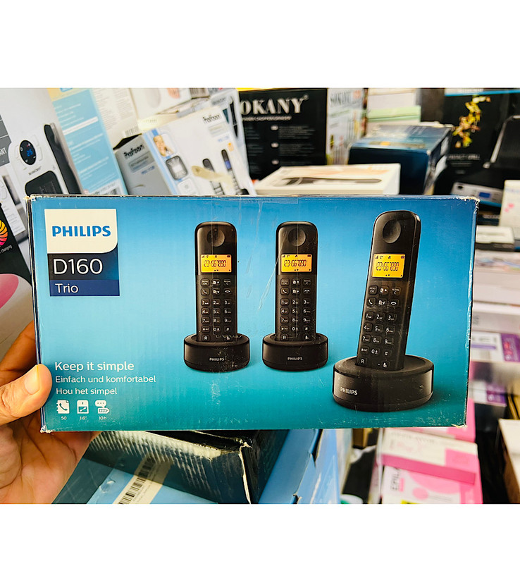 تلفن بیسیم فیلیپس مدل D1603B سه گوشی