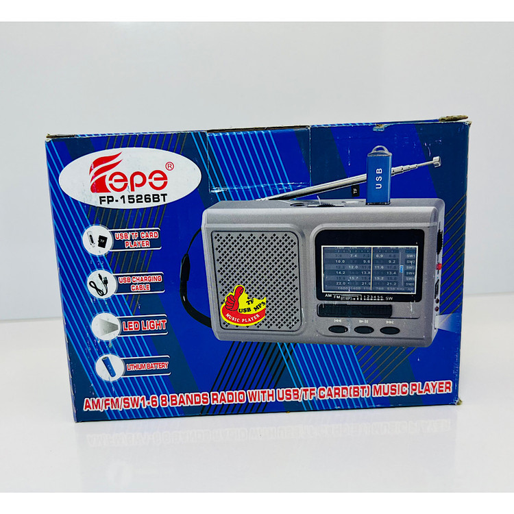 رادیو اسپیکر فول موج fepe مدل fp-1526bt بلوتوثی