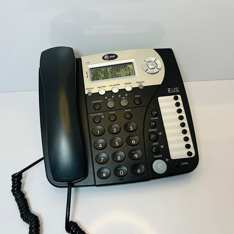 خرید وقیمت تلفن دوخط رومیزی AT&T مدل ۹۹۲ اورجینال